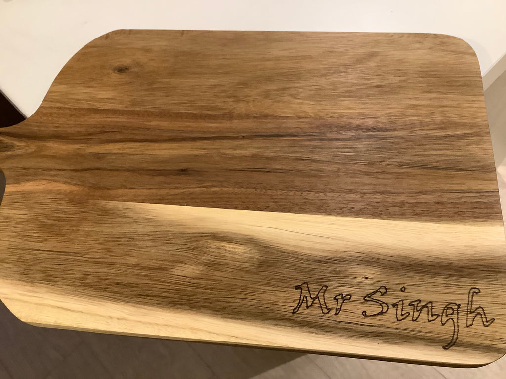 Personalised Name Hand-Decorated Acacia Serving Board