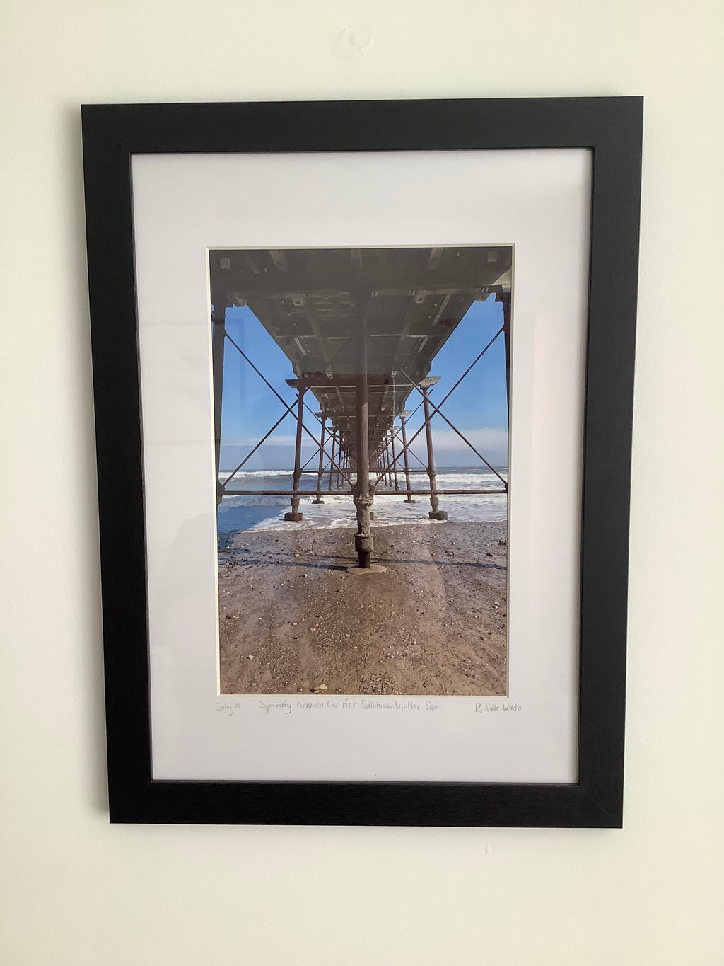Symmetry Beneath the Pier at Saltburn by the Sea — Coastal Photography Print