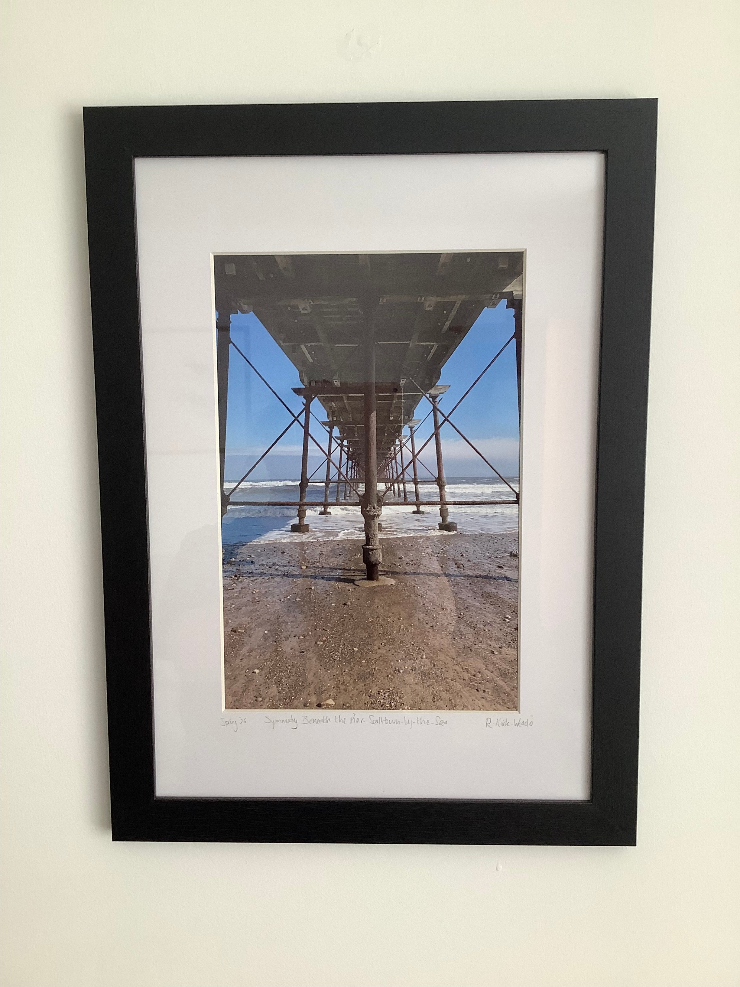 Symmetry Beneath the Pier at Saltburn by the Sea — Coastal Photography Print
