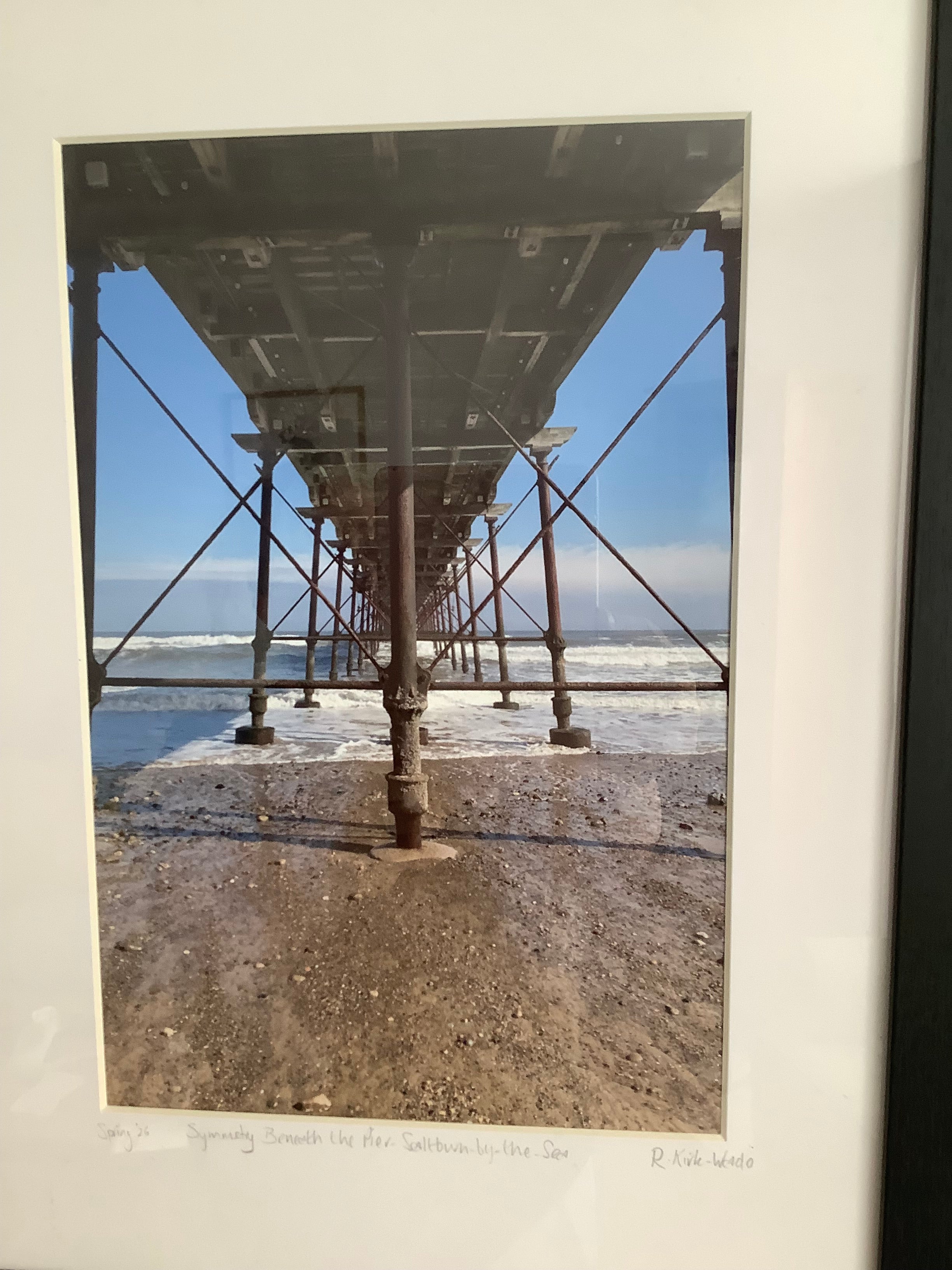 Symmetry Beneath the Pier at Saltburn by the Sea — Coastal Photography Print